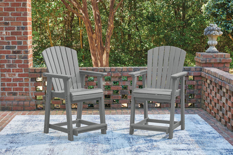 Sanctuary Beach Dark Gray Outdor Counter Height Dining Set from Ashley - Luna Furniture