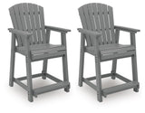 Sanctuary Beach Dark Gray Outdor Counter Height Dining Set from Ashley Furniture - Luna Furniture