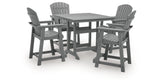 Sanctuary Beach Dark Gray Outdor Counter Height Dining Set from Ashley Furniture - Luna Furniture