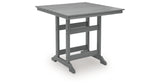 Sanctuary Beach Dark Gray Outdoor Counter Height Dining Table from Ashley Furniture - Luna Furniture