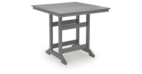 Sanctuary Beach Dark Gray Outdoor Counter Height Dining Table from Ashley Furniture - Luna Furniture