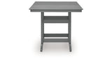 Sanctuary Beach Dark Gray Outdoor Counter Height Dining Table from Ashley Furniture - Luna Furniture