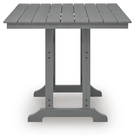 Sanctuary Beach Dark Gray Outdor Counter Height Dining Set from Ashley Furniture - Luna Furniture