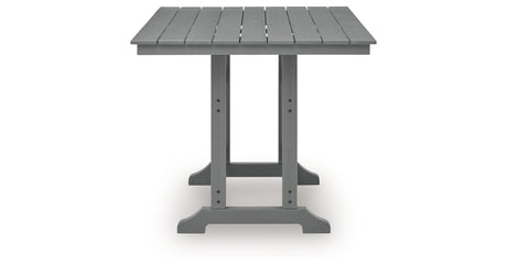 Sanctuary Beach Dark Gray Outdoor Counter Height Dining Table from Ashley Furniture - Luna Furniture