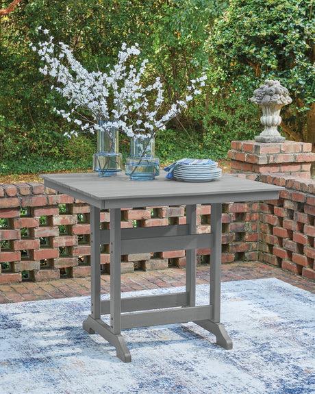 Sanctuary Beach Dark Gray Outdor Counter Height Dining Set from Ashley - Luna Furniture