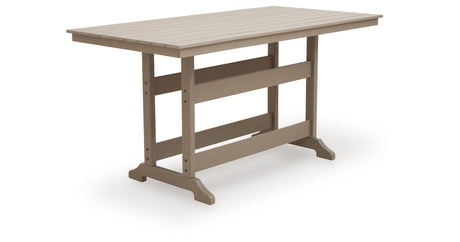Seacliff Beach Medium Brown Outdoor Counter Height Dining Table from Ashley - Luna Furniture