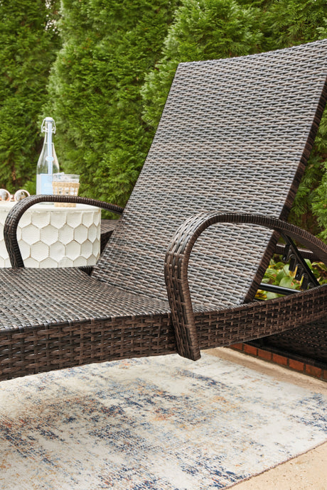 Kantana Brown Chaise Lounge from Ashley Furniture - Luna Furniture