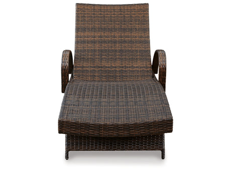 Kantana Brown Chaise Lounge from Ashley Furniture - Luna Furniture