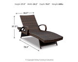 Kantana Brown Chaise Lounge from Ashley Furniture - Luna Furniture