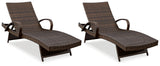 Kantana Brown Chaise Lounge from Ashley Furniture - Luna Furniture