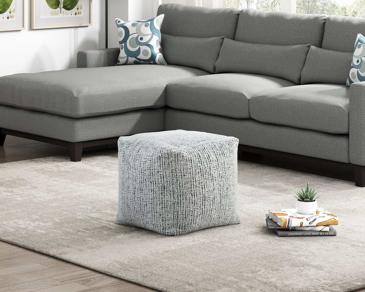 Easley Multi-Color Square Jacquard Pouf from Homelegance - Luna Furniture