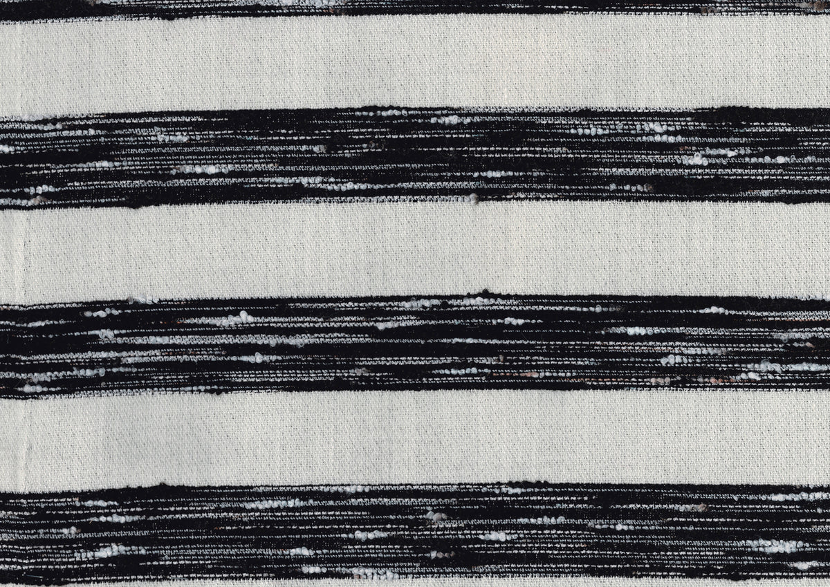 Easley Black/White Patterned Jacquard Pouf