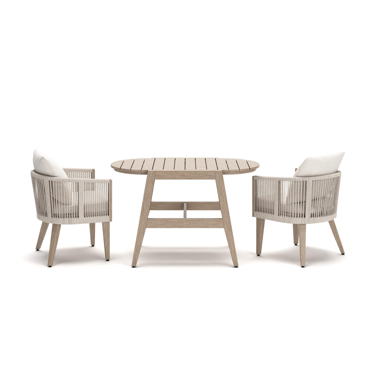 Ivory Vine Beige 3-Piece Outdoor Dining Set from Ashley - Luna Furniture