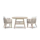 Ivory Vine Beige 3-Piece Outdoor Dining Set from Ashley - Luna Furniture