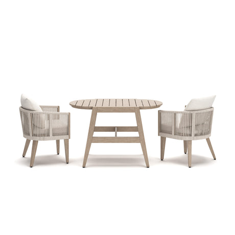 Ivory Vine Beige 3-Piece Outdoor Dining Set from Ashley - Luna Furniture