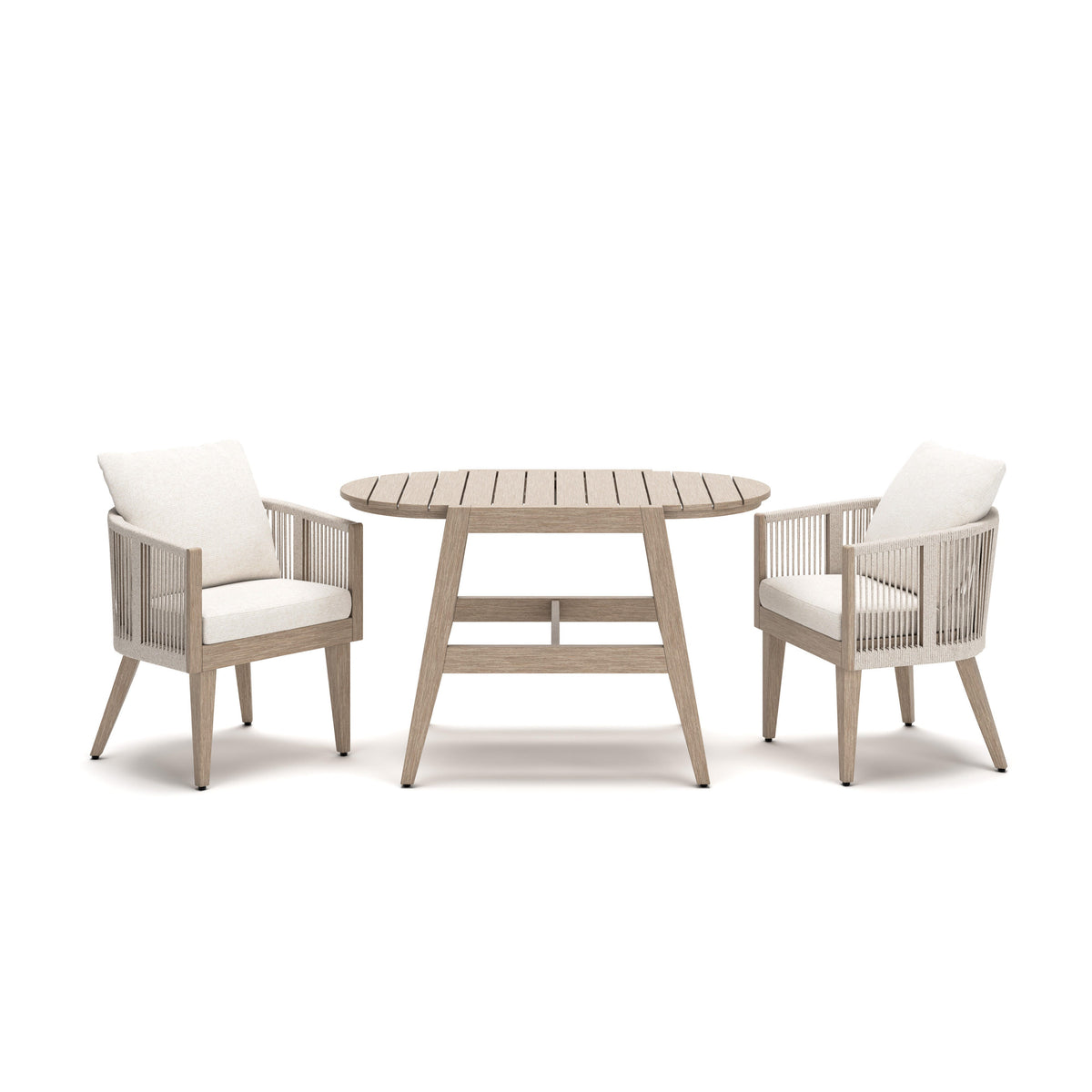 Ivory Vine Beige 3-Piece Outdoor Dining Set from Ashley - Luna Furniture