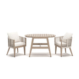 Ivory Vine Beige 3-Piece Outdoor Dining Set from Ashley - Luna Furniture
