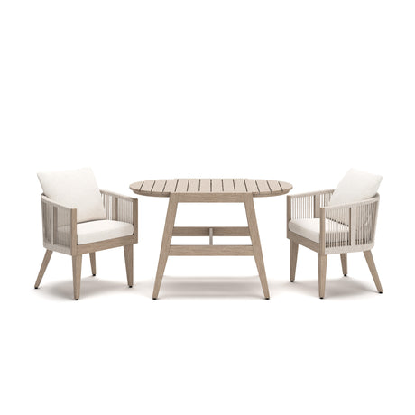 Ivory Vine Beige 3-Piece Outdoor Dining Set from Ashley - Luna Furniture