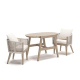 Ivory Vine Beige 3-Piece Outdoor Dining Set from Ashley - Luna Furniture