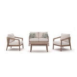 Nature Lane Brown/White 4-Piece Outdoor Seating Set from Ashley - Luna Furniture
