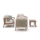 Nature Lane Brown/White 4-Piece Outdoor Seating Set from Ashley - Luna Furniture