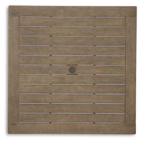 Aria Plains Brown Outdoor Dining Table from Ashley - Luna Furniture
