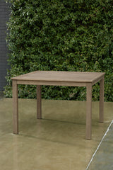 Aria Plains Brown Outdoor Dining Table from Ashley - Luna Furniture