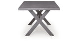 Half Moon Beach Gray Outdoor Dining Table from Ashley Furniture - Luna Furniture