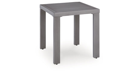 Half Moon Beach Gray Outdoor End Table from Ashley Furniture - Luna Furniture