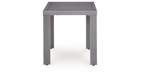 Half Moon Beach Gray Outdoor End Table from Ashley Furniture - Luna Furniture