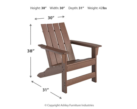 Emmeline Brown Adirondack Chair from Ashley - Luna Furniture