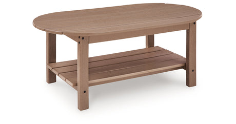 Grover Beach Driftwood Outdoor Coffee Table from Ashley Furniture - Luna Furniture