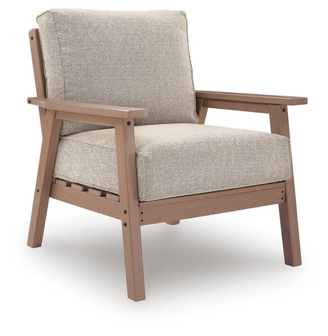 Grover Beach Driftwood Outdoor Lounge Chair with Cushion (Set of 2) from Ashley Furniture - Luna Furniture