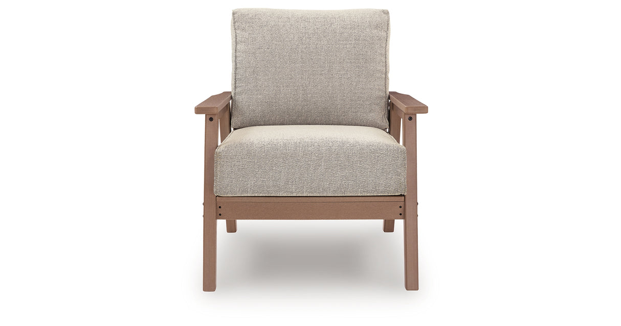 Grover Beach Driftwood Outdoor Lounge Chair with Cushion (Set of 2) from Ashley Furniture - Luna Furniture