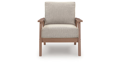 Grover Beach Driftwood Outdoor Lounge Chair with Cushion (Set of 2) from Ashley Furniture - Luna Furniture