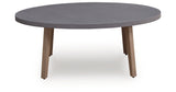 Harmony Headlands Natural/Gray Outdoor Coffee Table from Ashley - Luna Furniture