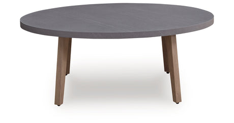 Harmony Headlands Natural/Gray Outdoor Coffee Table from Ashley - Luna Furniture