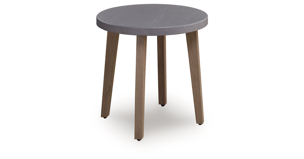 Harmony Headlands Natural/Gray Outdoor End Table from Ashley - Luna Furniture