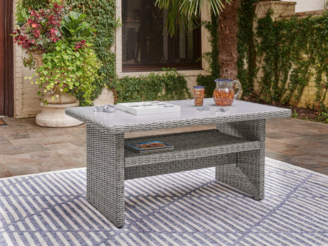 NAPLES BEACH Light Gray Outdoor Multi-use Table from Ashley - Luna Furniture