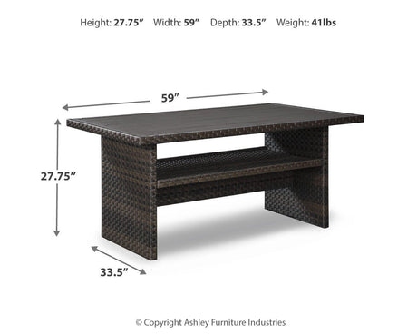 Easy Isle Dark Brown/Beige Multi-Use Table from Ashley - Luna Furniture