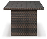 Easy Isle Dark Brown/Beige Multi-Use Table from Ashley Furniture - Luna Furniture