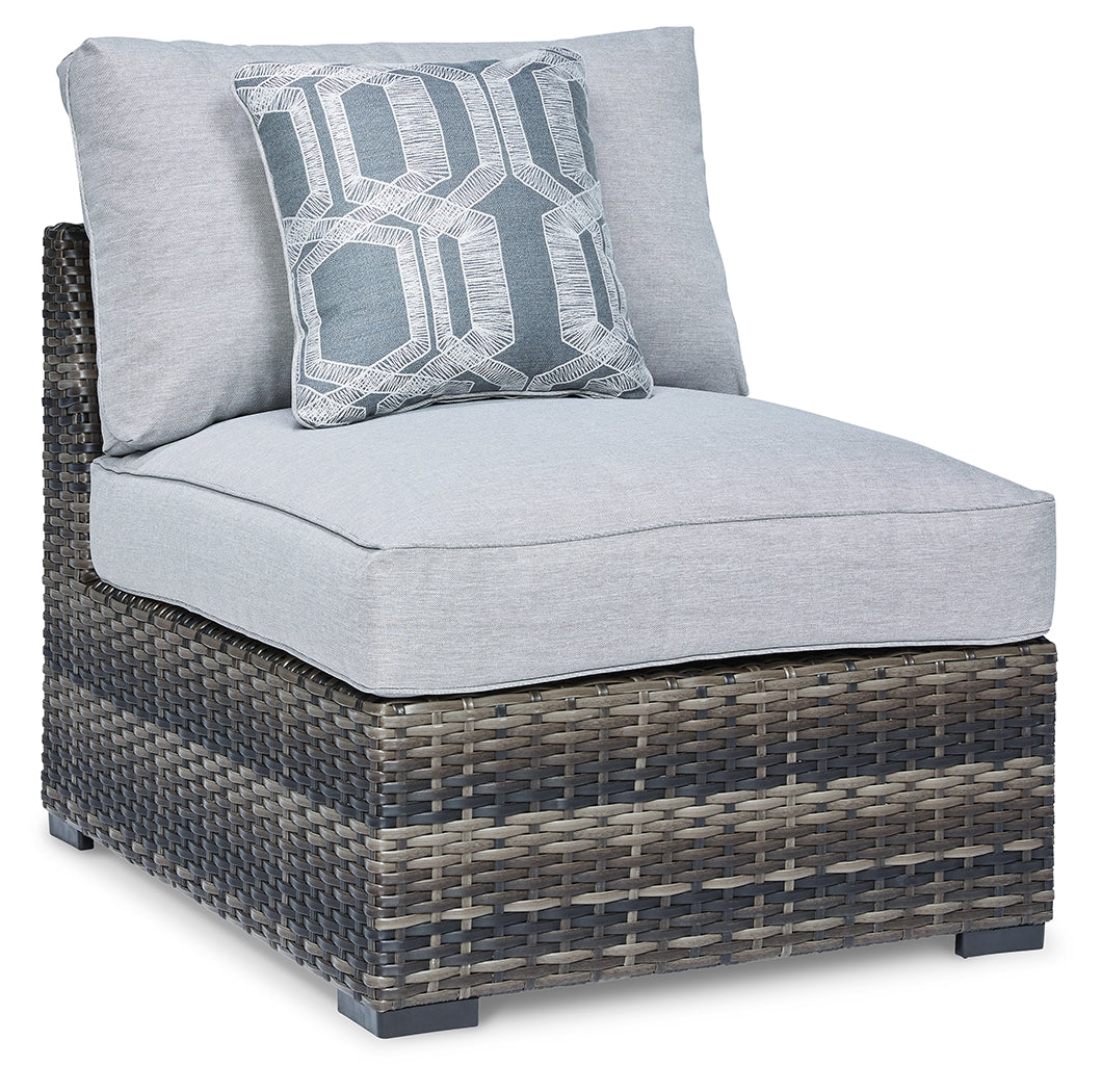 Harbor Court Gray Armless Chair with Cushion from Ashley - Luna Furniture