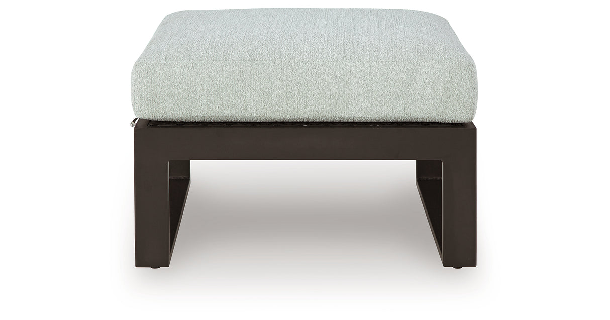 Beachloft 5-Piece Outdoor Sectional with Ottoman in Black/Gray from Ashley - Luna Furniture