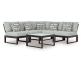 Beachloft Black/Gray 5-Piece Outdoor Sectional with Coffee Table from Ashley - Luna Furniture