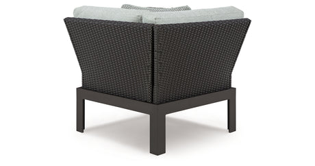 Beachloft Black/Gray 4-Piece Outdoor Sectional from Ashley - Luna Furniture