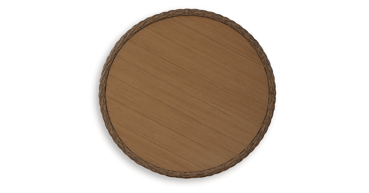 Double Point Beige Outdoor Coffee Table from Ashley Furniture - Luna Furniture