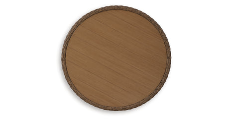 Double Point Beige Outdoor Coffee Table from Ashley - Luna Furniture