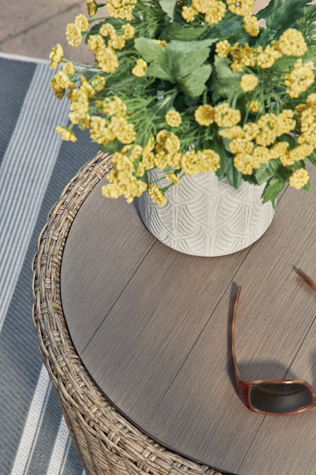 DANSON Beige Outdoor End Table from Ashley - Luna Furniture