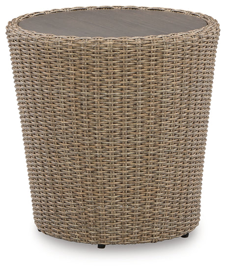 DANSON Beige Outdoor End Table from Ashley - Luna Furniture
