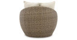 DANSON Beige Swivel Lounge with Cushion from Ashley Furniture - Luna Furniture